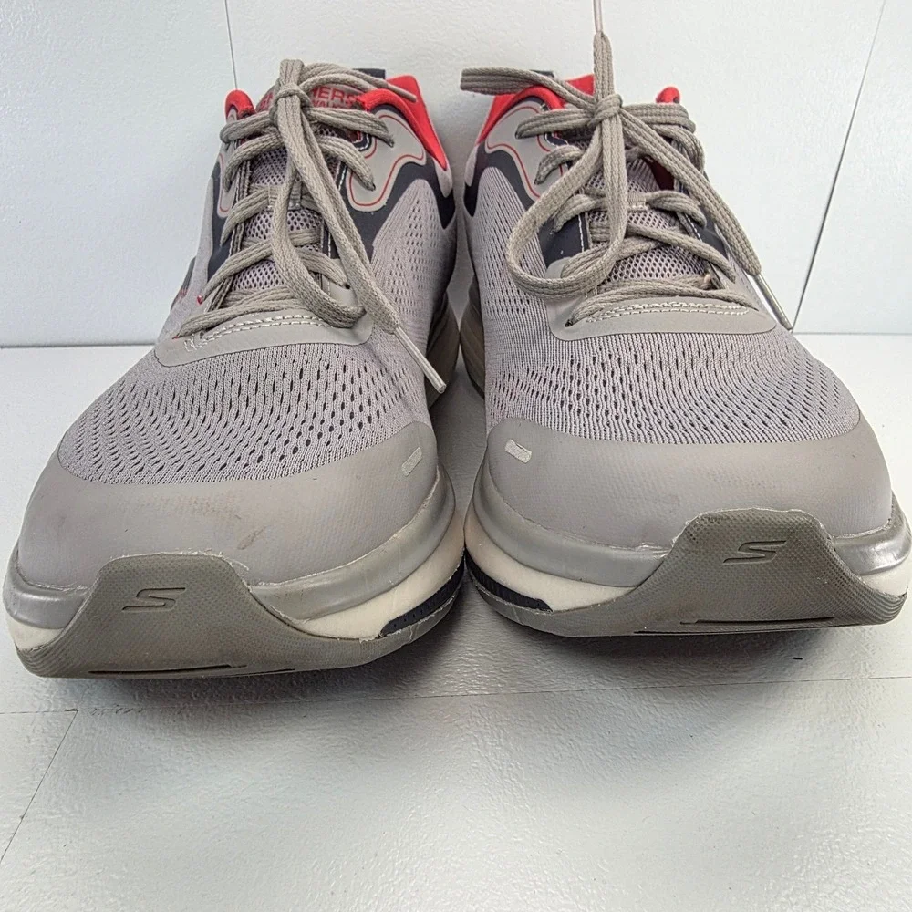 Skechers‎ Go Walk Mens Size 13 Grey Red Arch Fit Hyper Burst Athletic Shoes